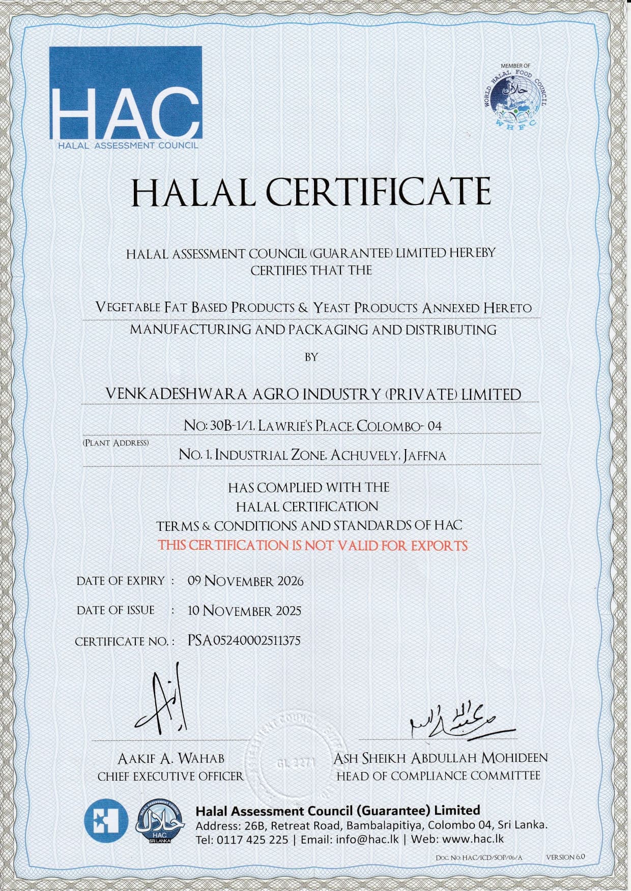 HALAL CERTIFICATE